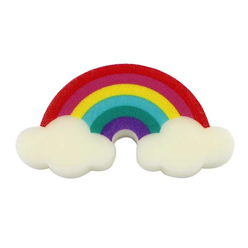 Fornecimento direto da fábrica Rainbow Modelagem Esponja Esponja de limpeza de banho